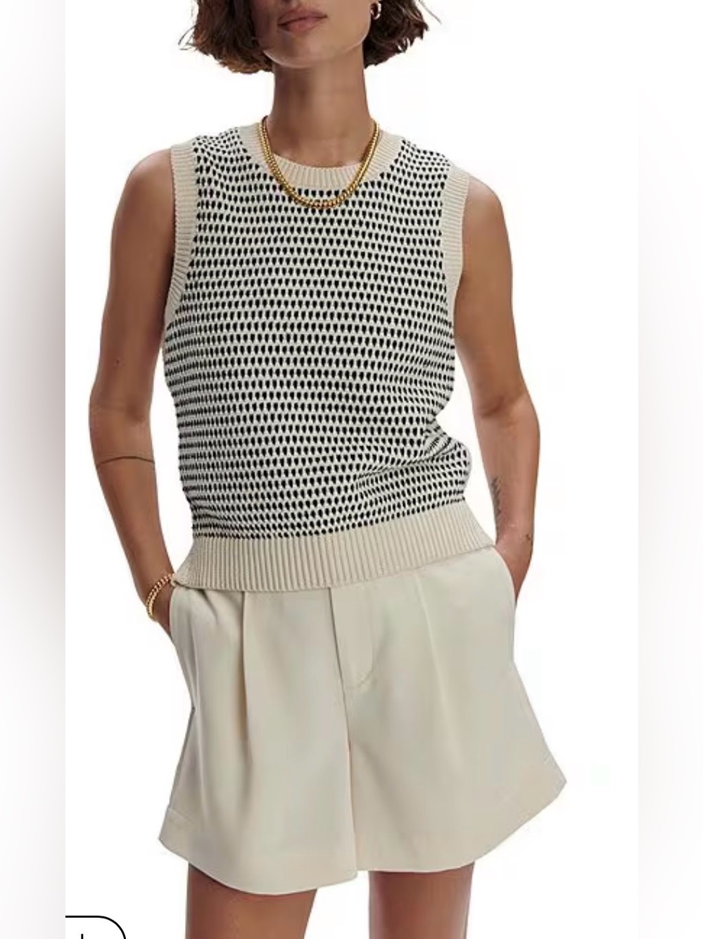 Varley Knowles Textured Knit Vest sz L